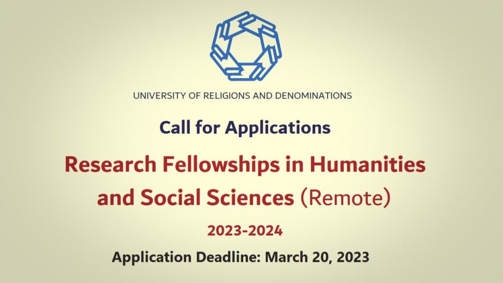 Call for Applications for Research Fellowships in Humanities and Social Sciences (Remote)